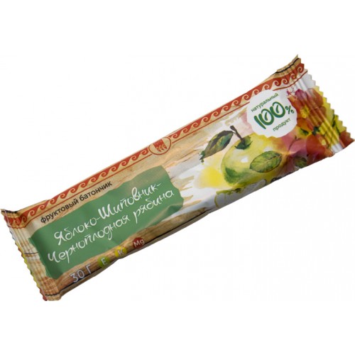 Купить Батончик фруктовый Яблоко-шиповник-черноплодная рябина  г. Иваново  